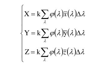 顏色三刺激值計算公式30